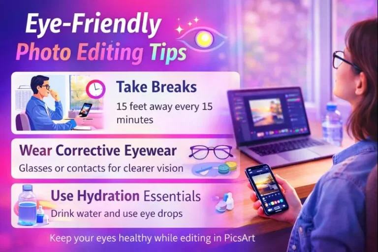 Eye-Friendly Photo Editing Habits for PicsArt Users