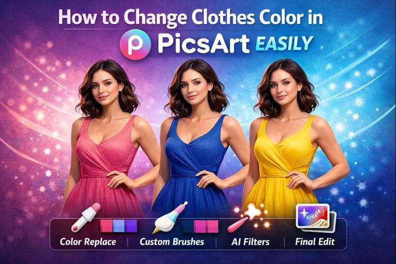 How to Change Clothes Color in PicsArt Easily