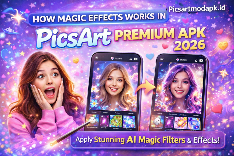 How Magic effects Works in Picsart Premium APK 2026